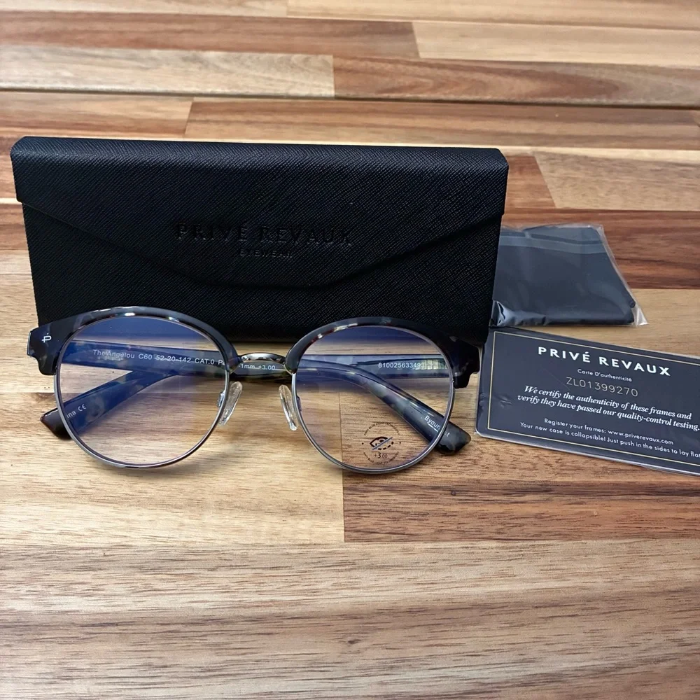 Prive Revaux The Angelou Blue Light Protection Reading Glasses Tortoise +3.0 New